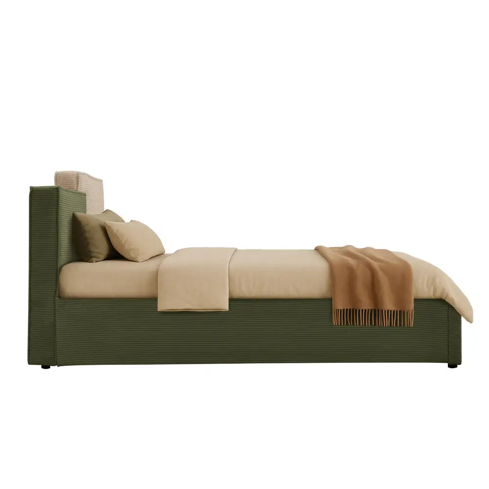 LIBERTA PUZZLE ΚΡΕΒΑΤΙ (ΓΙΑ ΣΤΡΩΜΑ 160x200cm) ΛΑΔΙ BEIGE 223x176x106cm