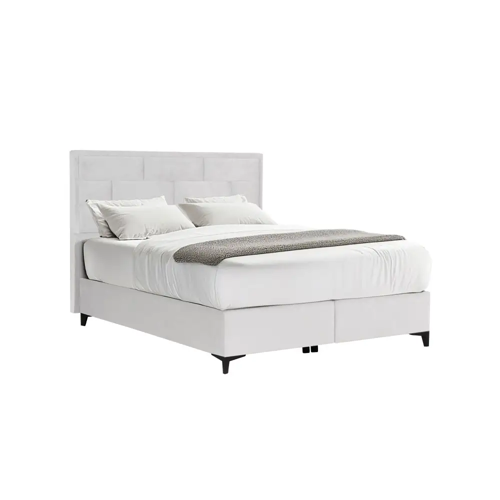 LIBERTA BRICK ΚΡΕΒΑΤΙ ΜΕ ΑΠΟΘΗΚ. ΧΩΡΟ (ΓΙΑ ΣΤΡΩΜΑ 160x200cm) OFF WHITE 16-450 215x165x121cm