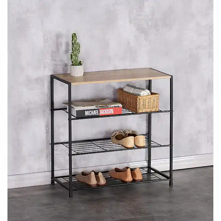 LIBERTA RAIL 3 ΠΑΠΟΥΤΣΟΘΗΚΗ 3ΡΑΦΙΑ SONOMA ΜΑΥΡΟ 63x30x63cm