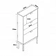 LIBERTA ROMBUS ΠΑΠΟΥΤΣΟΘΗΚΗ 3ΠΟΡΤΕΣ ΜΑΥΡΟ SONOMA ΛΕΥΚΟ ΜΕ PATTERN 60x23x120 LIBERTA ROMBUS ΠΑΠΟΥΤΣΟΘΗΚΗ 3ΠΟΡΤΕΣ ΜΑΥΡΟ SONOMA ΛΕΥΚΟ ΜΕ PATTERN 60x23x120