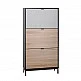 LIBERTA ROMBUS ΠΑΠΟΥΤΣΟΘΗΚΗ 3ΠΟΡΤΕΣ ΜΑΥΡΟ SONOMA ΛΕΥΚΟ ΜΕ PATTERN 60x23x120 LIBERTA ROMBUS ΠΑΠΟΥΤΣΟΘΗΚΗ 3ΠΟΡΤΕΣ ΜΑΥΡΟ SONOMA ΛΕΥΚΟ ΜΕ PATTERN 60x23x120