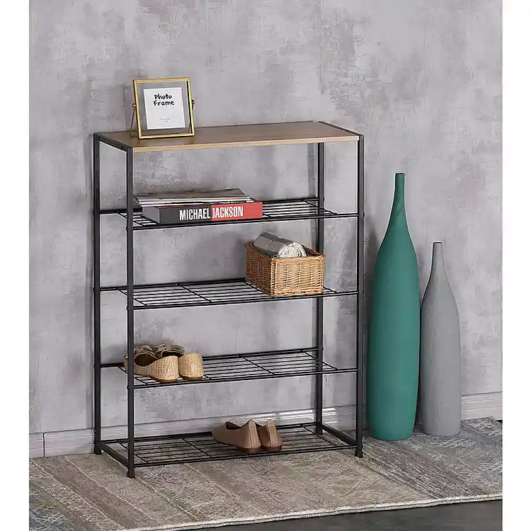 LIBERTA ZAPATO ΠΑΠΟΥΤΣΟΘΗΚΗ 4ΡΑΦΙΑ SONOMA ΜΑΥΡΟ 63x30x83cm