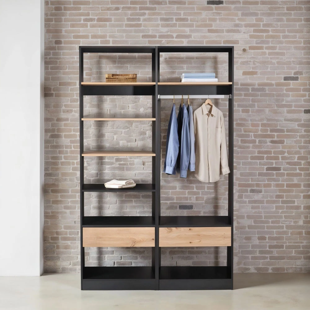 LIBERTA SYSTEM ΝΤΟΥΛΑΠΑ ΜΑΥΡΟ SONOMA 90x50x180