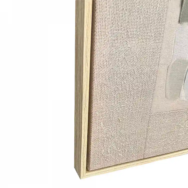 LIBERTA SERENO ΠΙΝΑΚΑΣ ΔΙΑΚΟΣΜΗΤΙΚΟΣ ΜΕ ΚΟΡΝΙΖΑ 80x120x4cm ΚΑΜΒΑΣ ΜΕΝΤΑ ΜΠΕΖ ΞΥΛΟ
