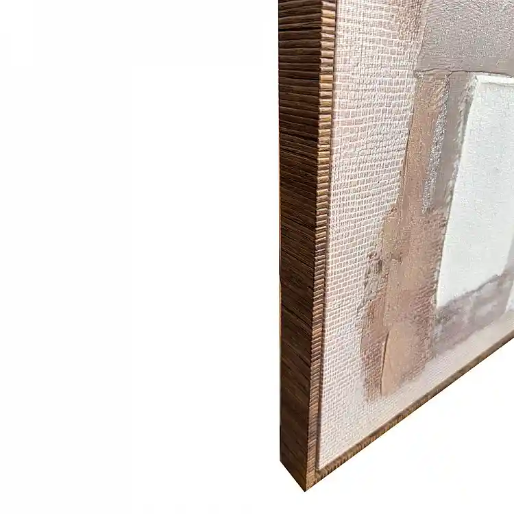 LIBERTA MOCHA ΠΙΝΑΚΑΣ ΔΙΑΚΟΣΜΗΤΙΚΟΣ ΜΕ ΚΟΡΝΙΖΑ 80x120x4cm ΚΑΜΒΑΣ ΜΠΕΖ ΚΑΦΕ ΞΥΛΟ