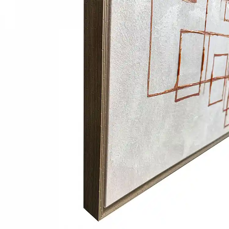 LIBERTA ROTA ΠΙΝΑΚΑΣ ΔΙΑΚΟΣΜΗΤΙΚΟΣ ΜΕ ΚΟΡΝΙΖΑ 80x120x4cm ΚΑΜΒΑΣ ΓΚΡΙ ΕΚΑΙ ΞΥΛΟ