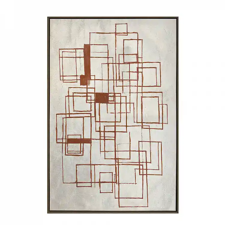 LIBERTA ROTA ΠΙΝΑΚΑΣ ΔΙΑΚΟΣΜΗΤΙΚΟΣ ΜΕ ΚΟΡΝΙΖΑ 80x120x4cm ΚΑΜΒΑΣ ΓΚΡΙ ΕΚΑΙ ΞΥΛΟ
