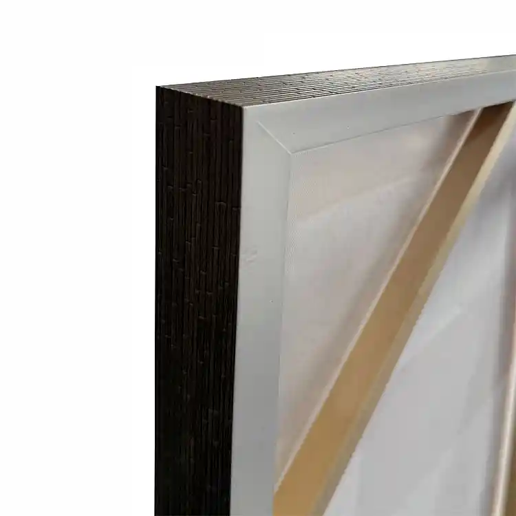 LIBERTA LINEE ΠΙΝΑΚΑΣ ΔΙΑΚΟΣΜΗΤΙΚΟΣ ΜΕ ΚΟΡΝΙΖΑ 80x120x4cm ΚΑΜΒΑΣ ΕΚΑΙ ΓΚΡΙ ΑΝΟΙΧΤΟ ΞΥΛΟ
