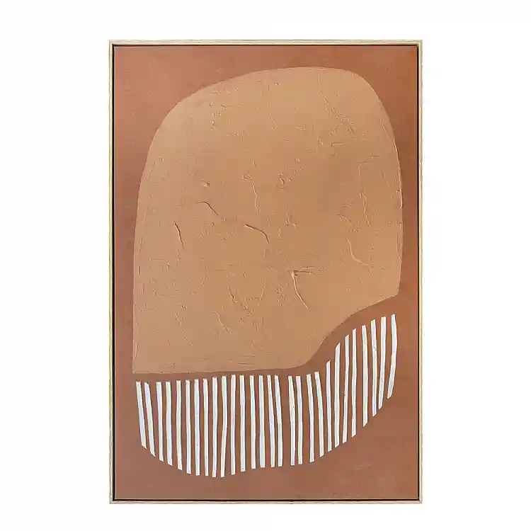 LIBERTA TIERRA ΠΙΝΑΚΑΣ ΔΙΑΚΟΣΜΗΤΙΚΟΣ ΜΕ ΚΟΡΝΙΖΑ 80x120x4cm ΚΑΜΒΑΣ ΚΑΦΕ ΛΕΥΚΟ ΞΥΛΟ