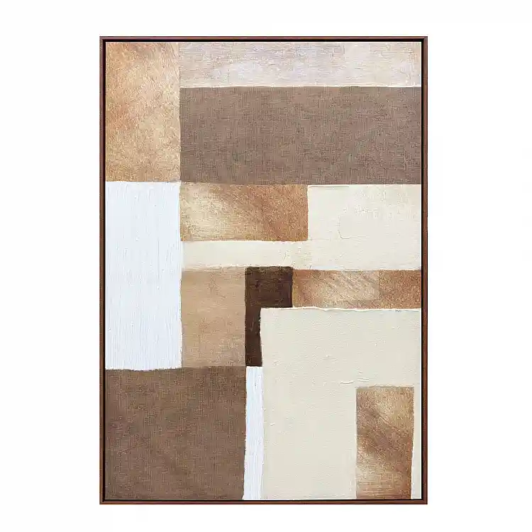 LIBERTA ATERNA ΠΙΝΑΚΑΣ ΔΙΑΚΟΣΜΗΤΙΚΟΣ ΜΕ ΚΟΡΝΙΖΑ 80x120x4cm ΚΑΜΒΑΣ ΚΑΦΕ ΜΠΕΖ ΞΥΛΟ