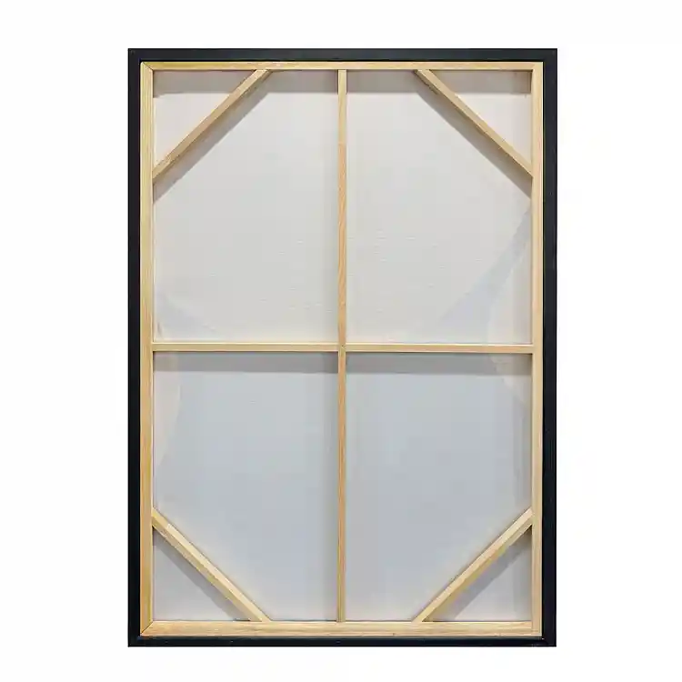 LIBERTA SIRKEL ΠΙΝΑΚΑΣ ΔΙΑΚΟΣΜΗΤΙΚΟΣ ΜΕ ΚΟΡΝΙΖΑ 80x120x4cm ΚΑΜΒΑΣ LEMON ΓΚΡΙ ΞΥΛΟ ΜΑΥΡΟ