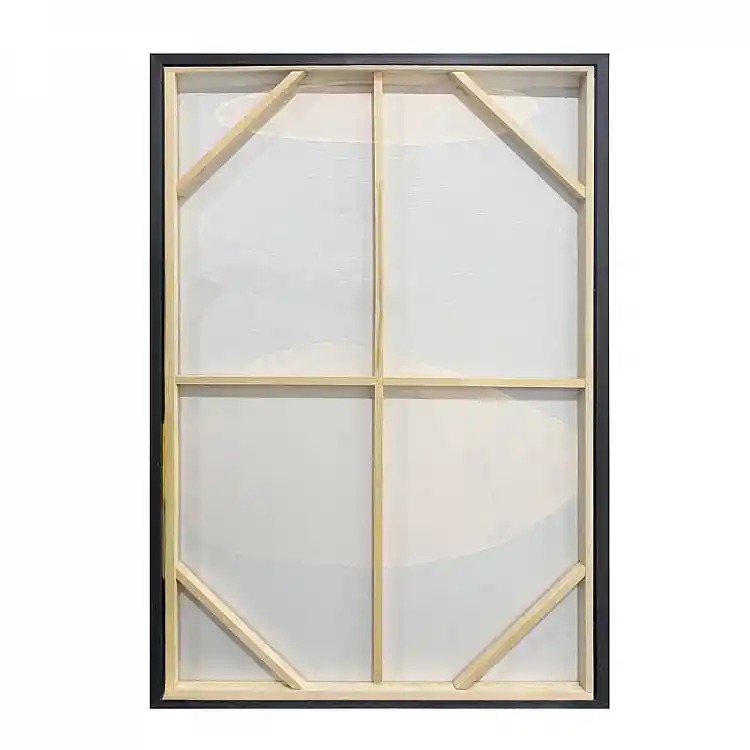 LIBERTA SKIVE ΠΙΝΑΚΑΣ ΔΙΑΚΟΣΜΗΤΙΚΟΣ ΜΕ ΚΟΡΝΙΖΑ 80x120x4cm ΚΑΜΒΑΣ LEMON ΓΚΡΙ ΞΥΛΟ ΜΑΥΡΟ