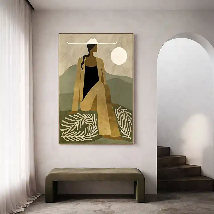 LIBERTA AUREA ΠΙΝΑΚΑΣ ΔΙΑΚΟΣΜΗΤΙΚΟΣ ΜΕ ΚΟΡΝΙΖΑ 80x120x4cm ΚΑΜΒΑΣ ΠΟΛΥΧΡΩΜΟ PS