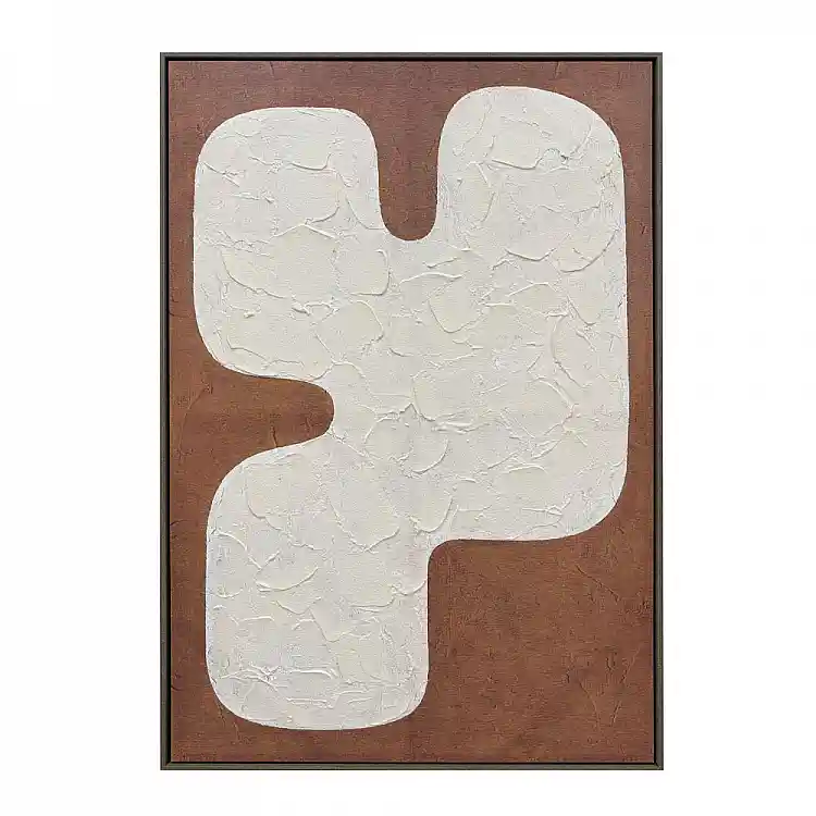 LIBERTA KAKTUS ΠΙΝΑΚΑΣ ΔΙΑΚΟΣΜΗΤΙΚΟΣ ΜΕ ΚΟΡΝΙΖΑ 80x120x4cm ΚΑΜΒΑΣ ΜΠΕΖ ΚΑΦΕ ΑΝΟΙΧΤΟ PS