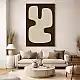 LIBERTA KAKTO ΠΙΝΑΚΑΣ ΔΙΑΚΟΣΜΗΤΙΚΟΣ ΜΕ ΚΟΡΝΙΖΑ 80x120x4cm ΚΑΜΒΑΣ ΜΠΕΖ ΚΑΦΕ ΣΚΟΥΡΟ PS