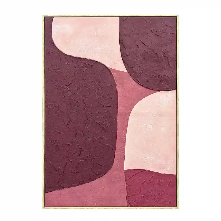 LIBERTA NOPAL ΠΙΝΑΚΑΣ ΔΙΑΚΟΣΜΗΤΙΚΟΣ ΜΕ ΚΟΡΝΙΖΑ 80x120x4cm ΚΑΜΒΑΣ ΜΩΒ ΡΟΖ PS