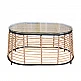 LIBERTA LOOM COFFEE TABLE ΦΥΣΙΚΟ ΜΑΥΡΟ 95x55x45 LIBERTA LOOM COFFEE TABLE ΦΥΣΙΚΟ ΜΑΥΡΟ 95x55x45