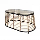 LIBERTA LOOM COFFEE TABLE ΦΥΣΙΚΟ ΜΑΥΡΟ 95x55x45 LIBERTA LOOM COFFEE TABLE ΦΥΣΙΚΟ ΜΑΥΡΟ 95x55x45