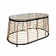 LIBERTA LOOM COFFEE TABLE ΦΥΣΙΚΟ ΜΑΥΡΟ 95x55x45 LIBERTA LOOM COFFEE TABLE ΦΥΣΙΚΟ ΜΑΥΡΟ 95x55x45
