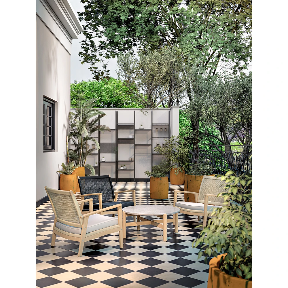 LIBERTA TERRAZZO COFFEE TABLE TERRAZZO ΦΥΣΙΚΟ ΑΝΟΙΧΤΟ 84.4x84.4x37