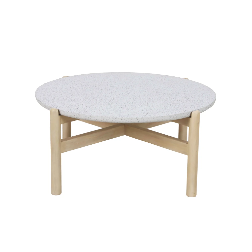 LIBERTA TERRAZZO COFFEE TABLE TERRAZZO ΦΥΣΙΚΟ ΑΝΟΙΧΤΟ 84.4x84.4x37