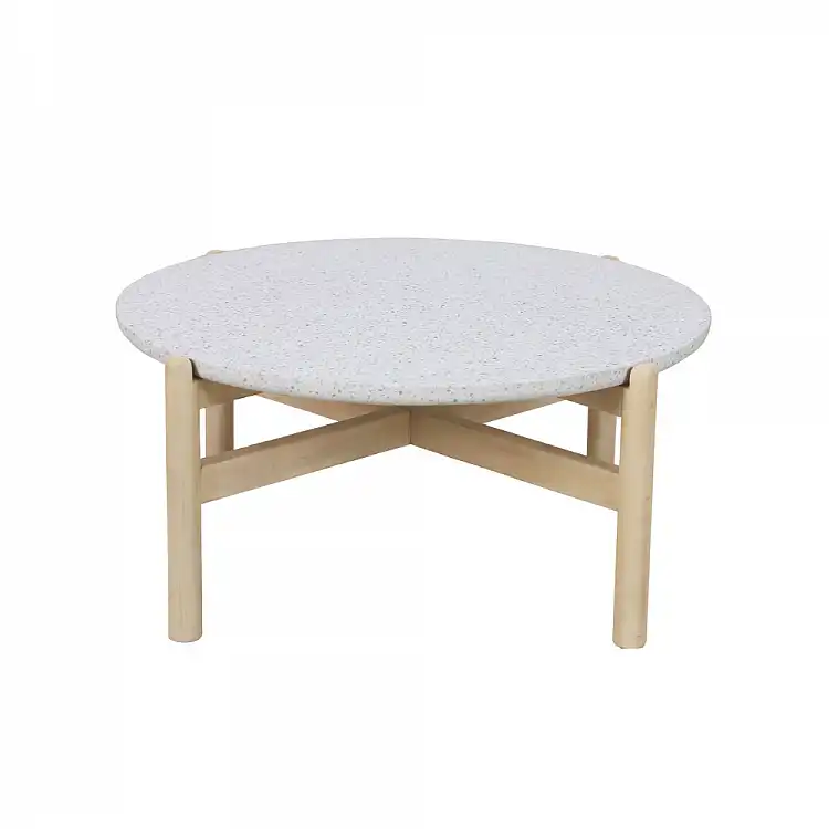 LIBERTA TERRAZZO COFFEE TABLE TERRAZZO ΦΥΣΙΚΟ ΑΝΟΙΧΤΟ 84.4x84.4x38cm