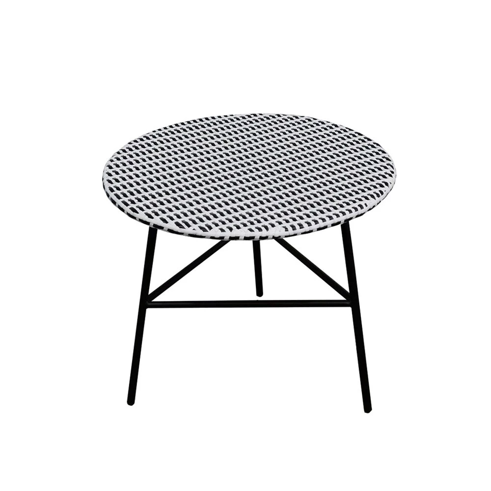LIBERTA GRANADA COFFEE TABLE ΜΑΥΡΟ ΛΕΥΚΟ 65x65x56