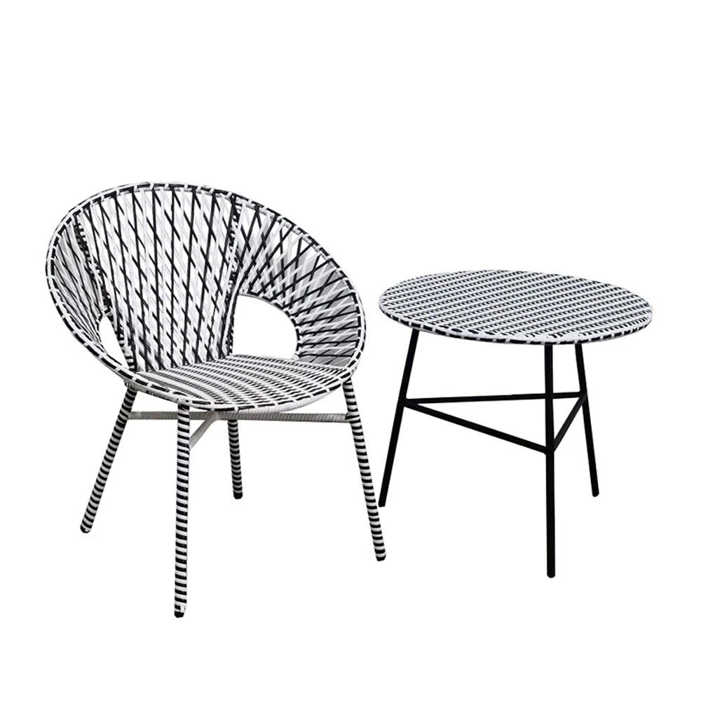 LIBERTA GRANADA COFFEE TABLE ΜΑΥΡΟ ΛΕΥΚΟ 65x65x56 LIBERTA GRANADA COFFEE TABLE ΜΑΥΡΟ ΛΕΥΚΟ 65x65x56