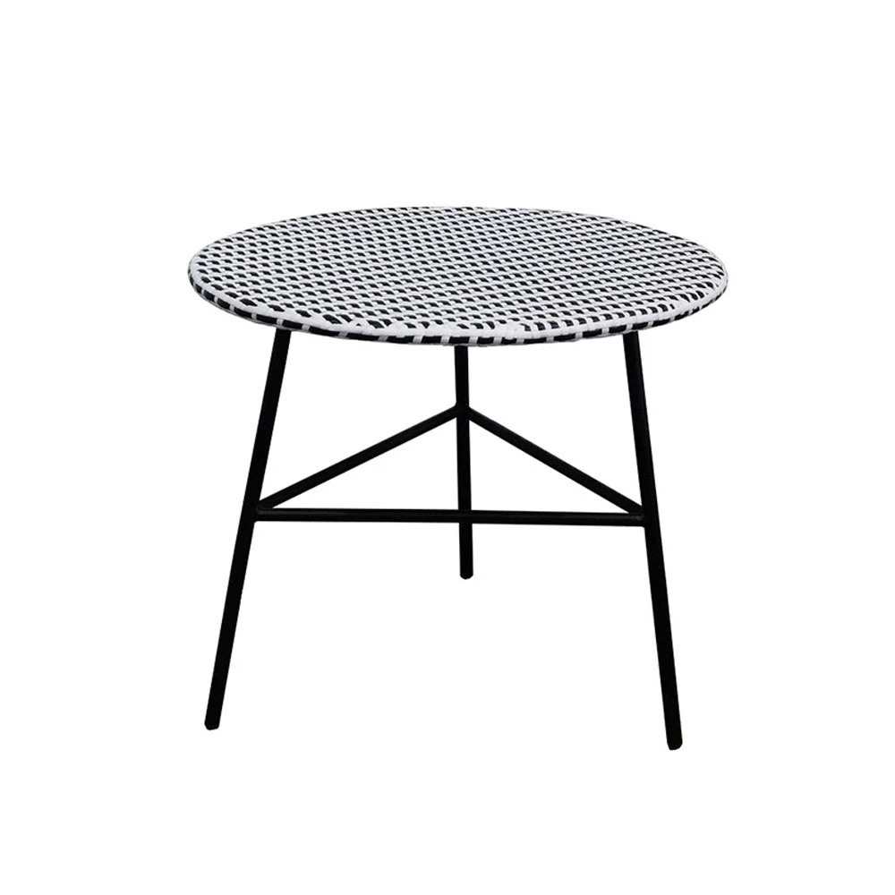 LIBERTA GRANADA COFFEE TABLE ΜΑΥΡΟ ΛΕΥΚΟ 65x65x56