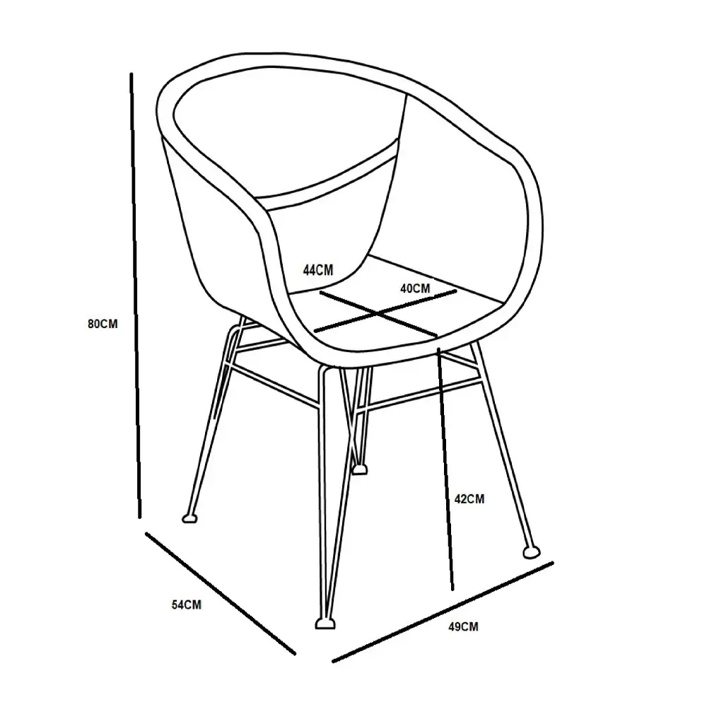 LIBERTA HAVANA ΚΑΡΕΚΛΑ ΦΥΣΙΚΟ 59x64x80cm