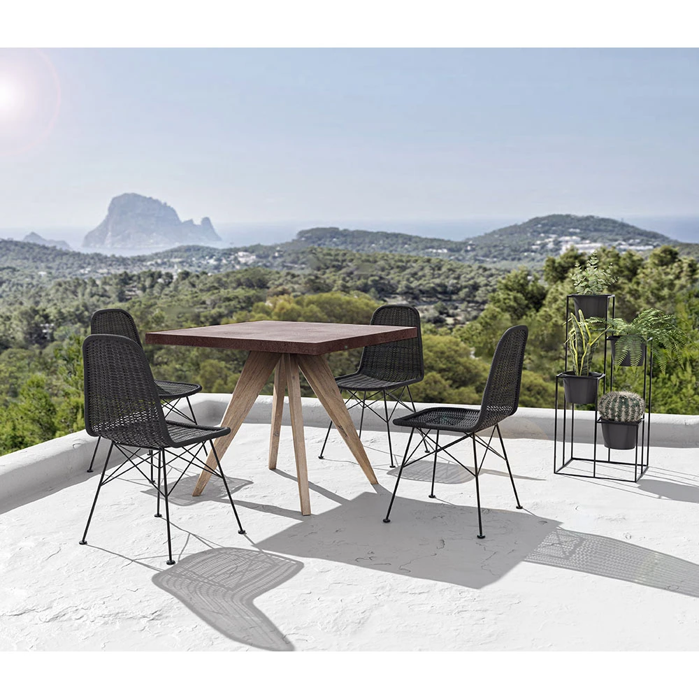 LIBERTA POMPEI ΤΡΑΠΕΖΙ RUST RED 90x90x74.5