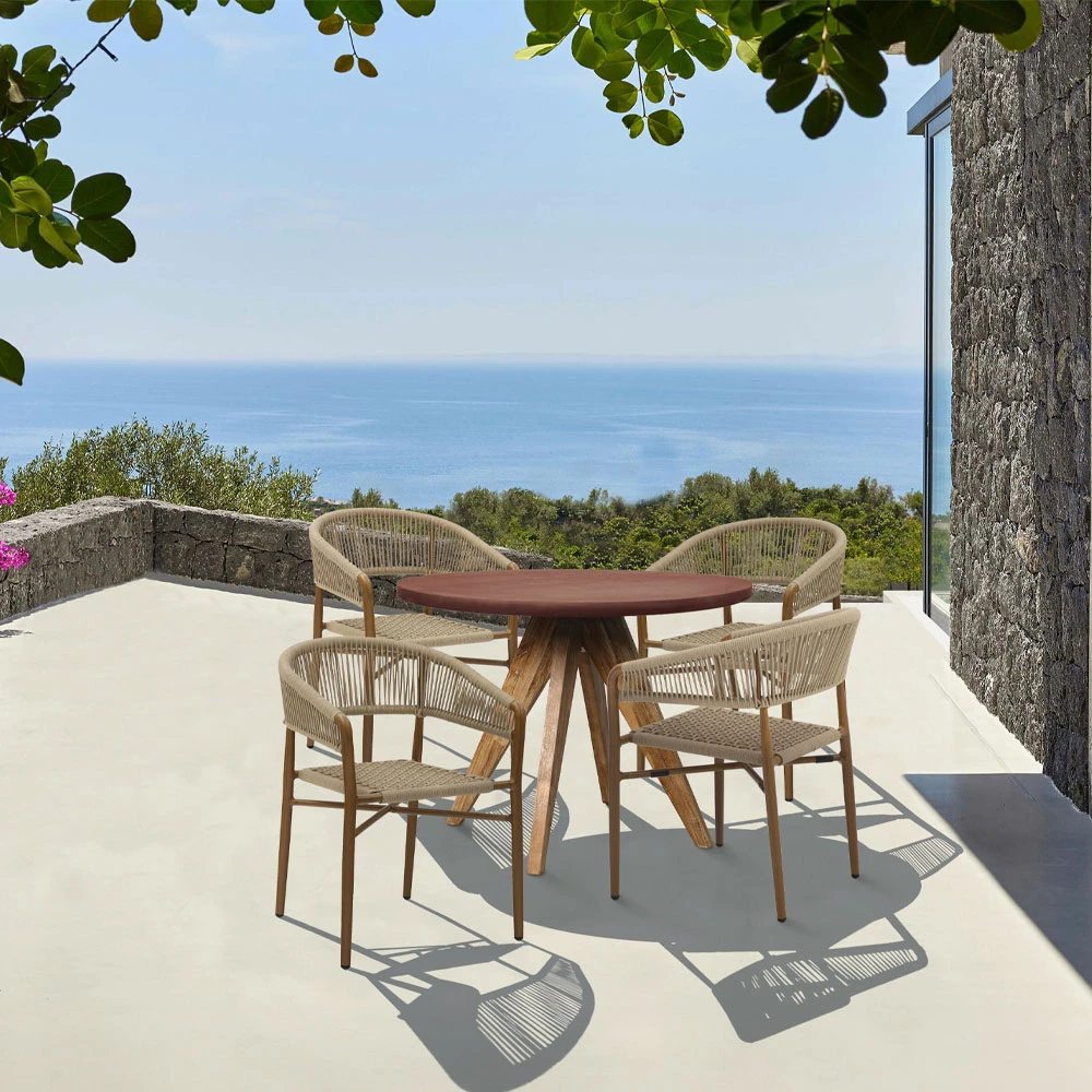 LIBERTA POMPEI ΤΡΑΠΕΖΙ RUST RED 120x120x74.5