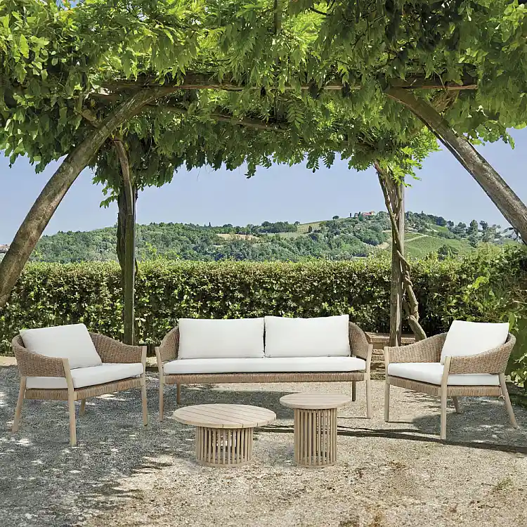 LIBERTA SUMATRA COFFEE TABLE ΦΥΣΙΚΟ 80x80x38cm