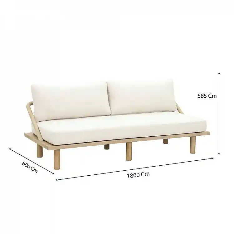 LIBERTA SIESTA ΚΑΝΑΠΕΣ ΚΡΕΒΑΤΙ ΦΥΣΙΚΟ CREAM 180x80x59.5cm