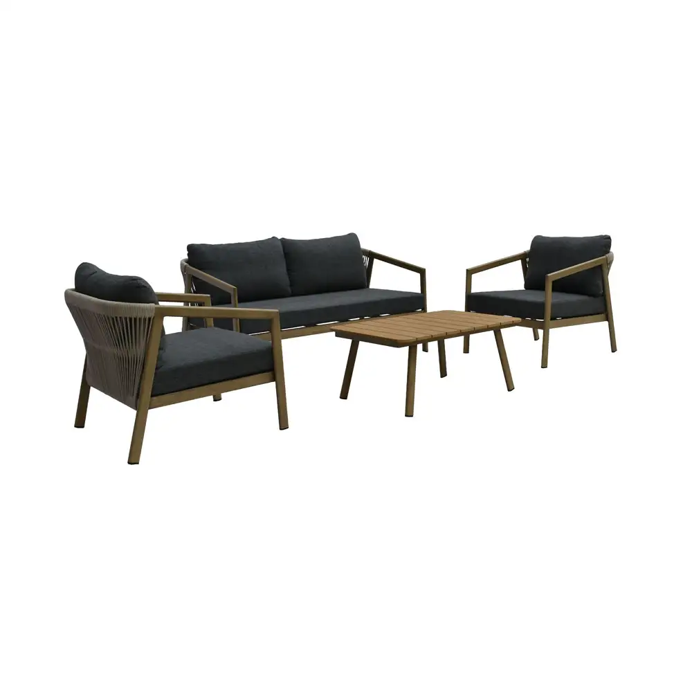 LIBERTA MADERA ΣΑΛΟΝΙ SET 1+2+1 ΦΥΣΙΚΟ ΓΚΡΙ