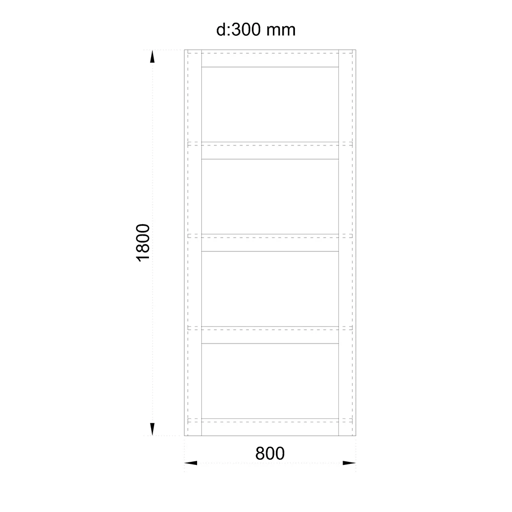 LIBERTA BEAT ΒΙΒΛΙΟΘΗΚΗ SONOMA 80x30x180