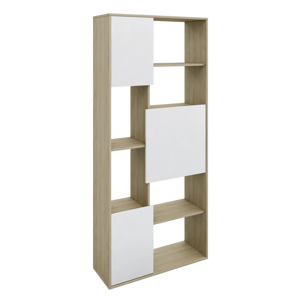 LIBERTA BOX ΒΙΒΛΙΟΘΗΚΗ SONOMA ΛΕΥΚΟ 80x30xH180cm