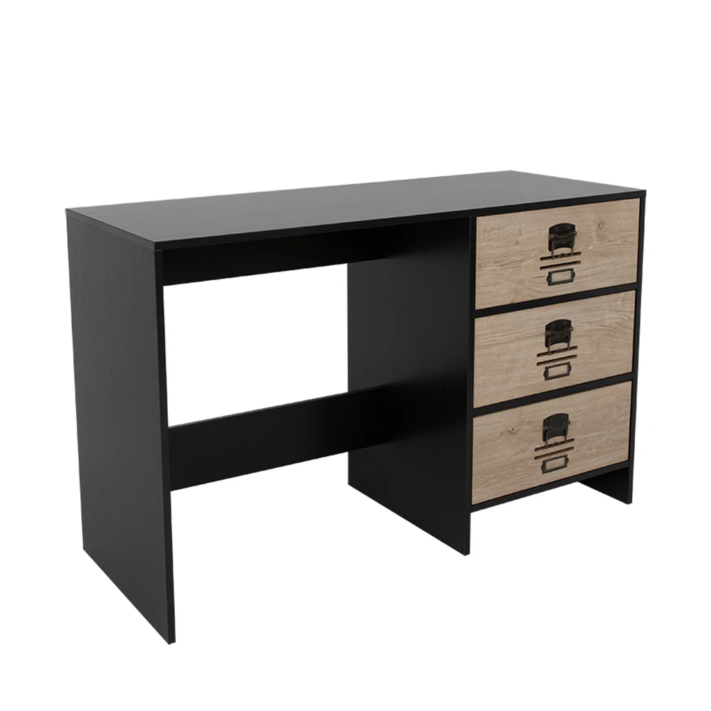 LIBERTA BLACKLY SLOT ΓΡΑΦΕΙΟ 3ΣΥΡΤΑΡΙΑ ΜΑΥΡΟ OAK SONOMA DECAPE 120x48x76.5