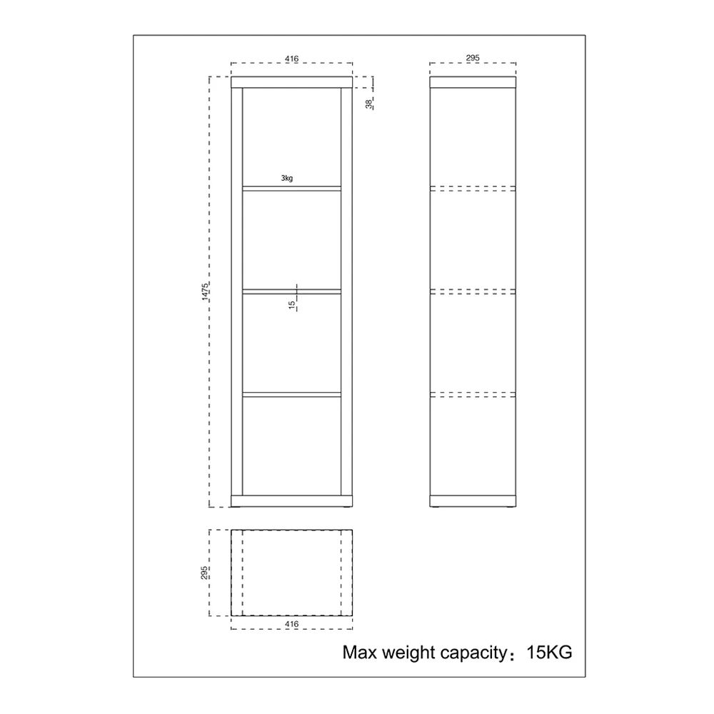 LIBERTA KIVOS 41,6 ΒΙΒΛΙΟΘΗΚΗ ΜΑΥΡΟ 41.6x29.5x147.5 LIBERTA KIVOS 41,6 ΒΙΒΛΙΟΘΗΚΗ ΜΑΥΡΟ 41.6x29.5x147.5