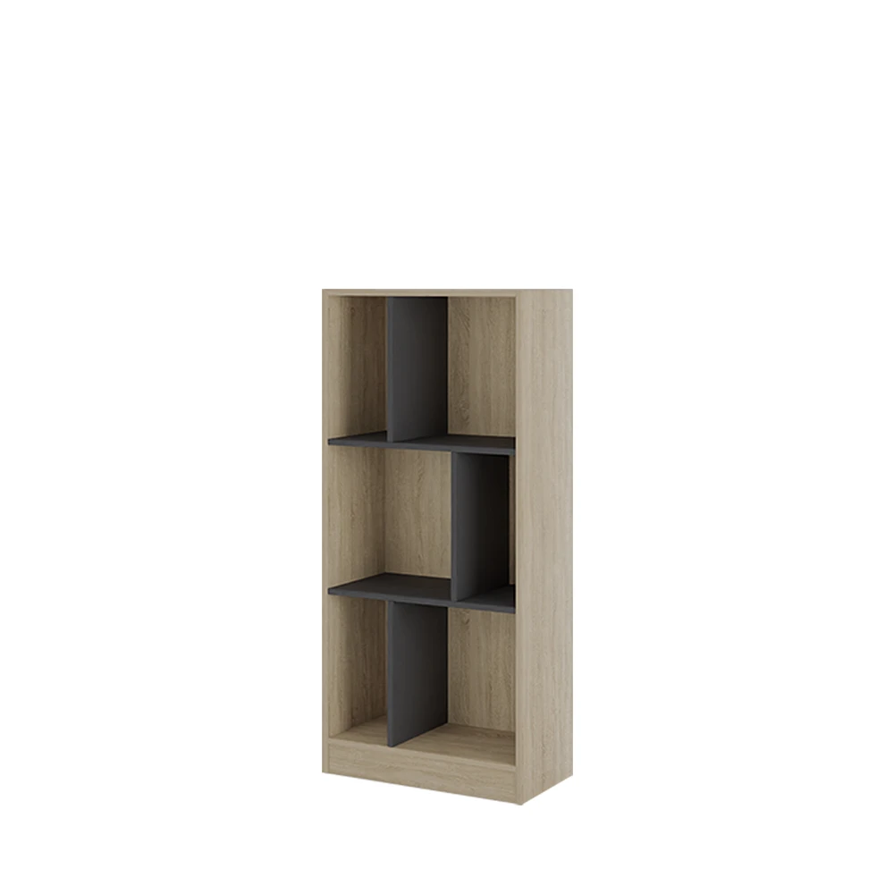 LIBERTA MAZE 4 60 ΒΙΒΛΙΟΘΗΚΗ ΧΑΜΗΛΗ SONOMA ΓΚΡΙ ΣΚΟΥΡΟ 60x30x130