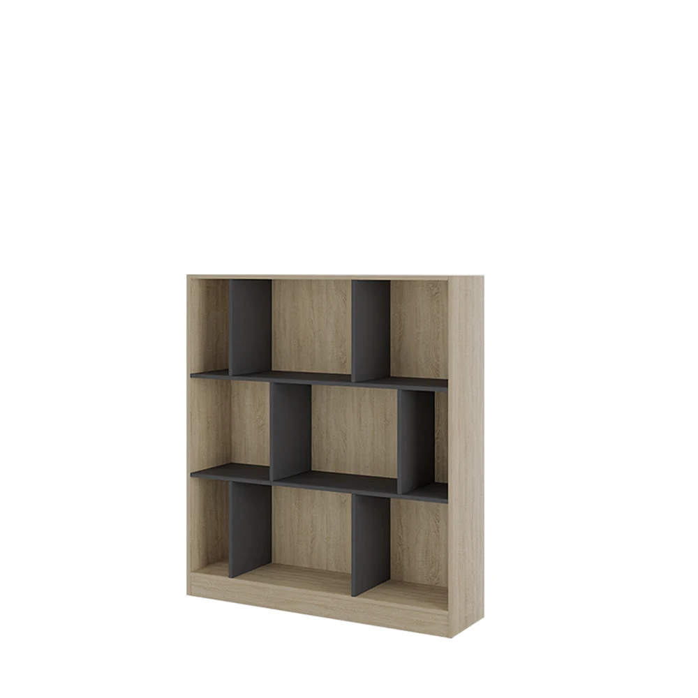 LIBERTA MAZE 117 ΒΙΒΛΙΟΘΗΚΗ ΧΑΜΗΛΗ SONOMA ΓΚΡΙ ΣΚΟΥΡΟ 117x30x130