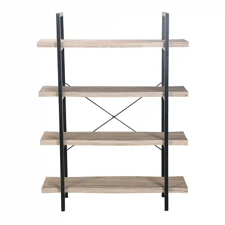 LIBERTA BRICK-URBAN ΒΙΒΛΙΟΘΗΚΗ ΦΥΣΙΚΟ ΜΑΥΡΟ 105x32x140cm