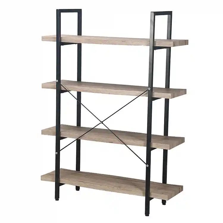 LIBERTA BRICK-URBAN ΒΙΒΛΙΟΘΗΚΗ ΦΥΣΙΚΟ ΜΑΥΡΟ 105x32x140cm