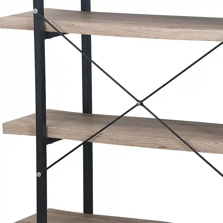 LIBERTA BRICK-URBAN ΒΙΒΛΙΟΘΗΚΗ ΦΥΣΙΚΟ ΜΑΥΡΟ 105x32x140cm