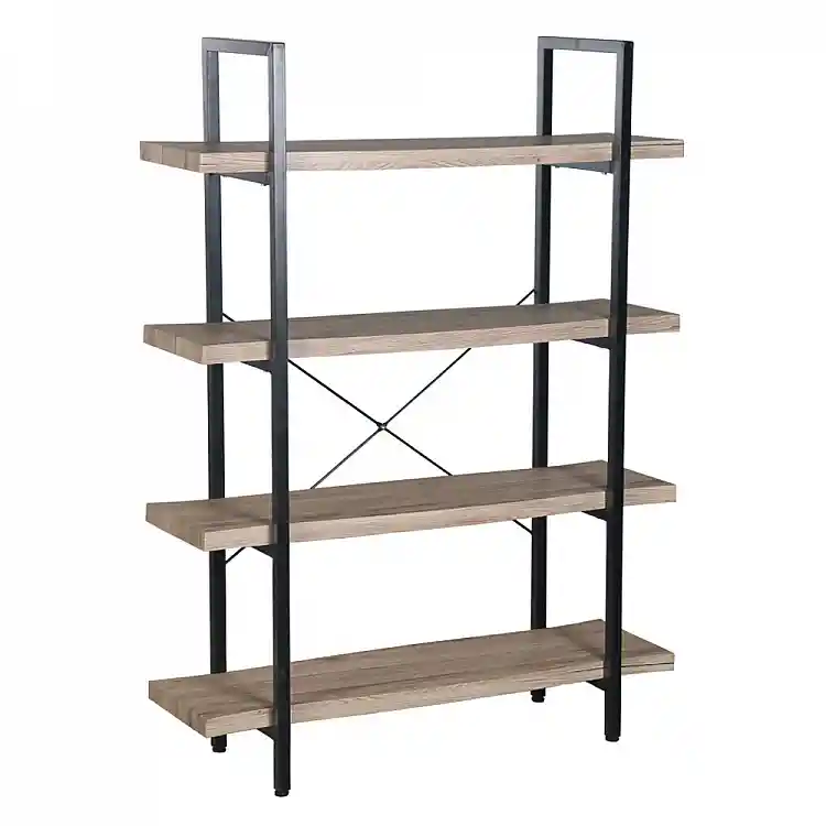 LIBERTA BRICK-URBAN ΒΙΒΛΙΟΘΗΚΗ ΦΥΣΙΚΟ ΜΑΥΡΟ 105x32x140cm