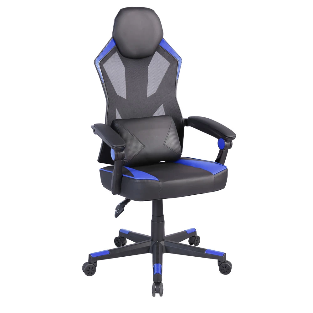 LIBERTA FUSION ΚΑΡΕΚΛΑ GAMING ΓΡΑΦΕΙΟΥ ΜΑΥΡΟ ΜΠΛΕ 50x74x137