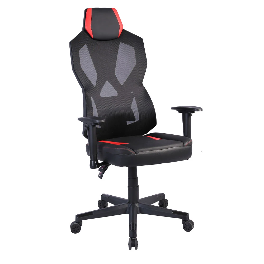 LIBERTA STORM ΚΑΡΕΚΛΑ GAMING ΓΡΑΦΕΙΟΥ ΜΑΥΡΟ ΚΟΚΚΙΝΟ 50x73x135