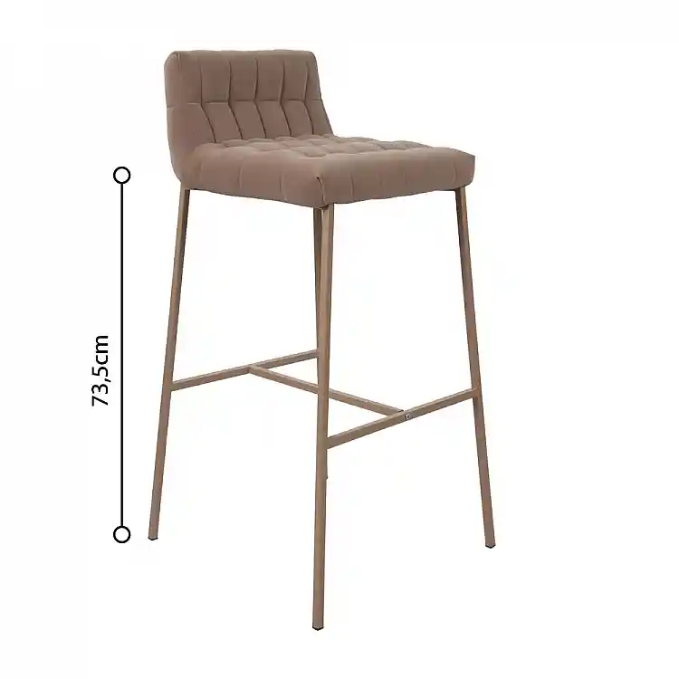 LIBERTA MERLO ΣΚΑΜΠΟ BAR BEIGE 49x50x88cm