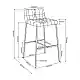 LIBERTA MERLO ΣΚΑΜΠΟ BAR ΛΑΔΙ 49x50x88cm