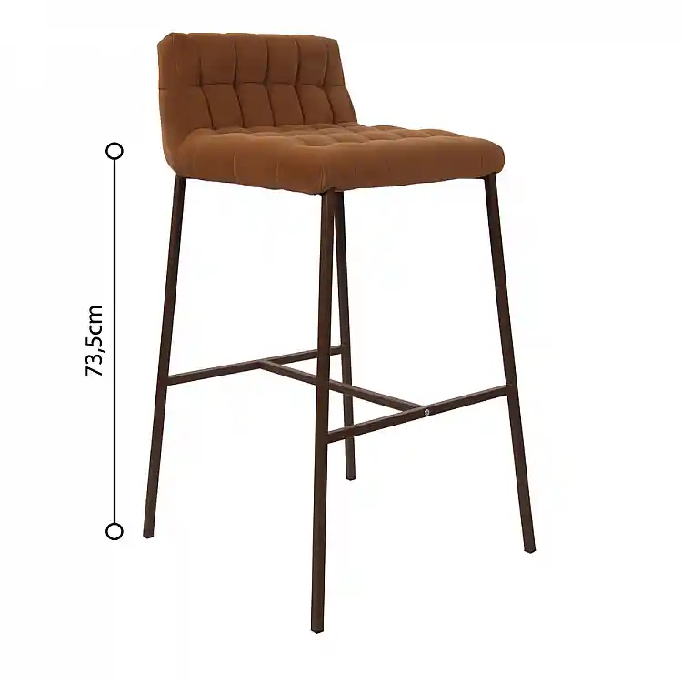 LIBERTA MERLO ΣΚΑΜΠΟ BAR CARAMEL 49x50x88cm